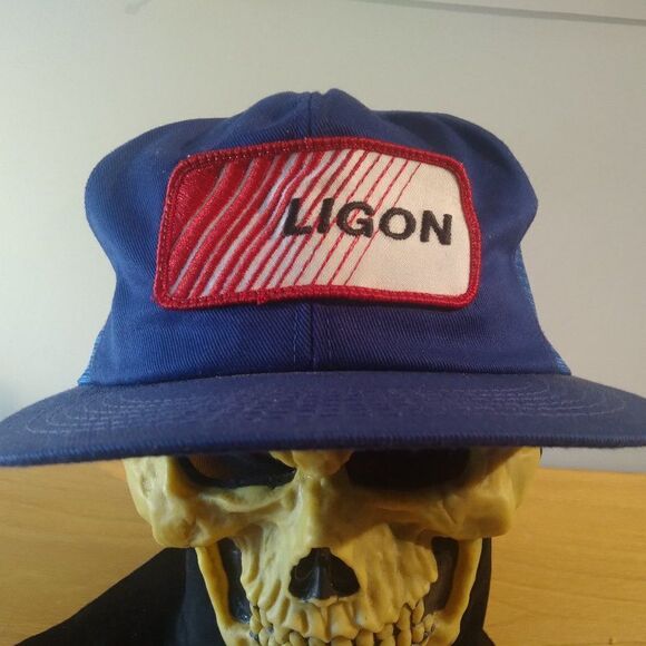 Vintage K Brand Ligon Patch Snap Back Trucker Hat - Picture 1 of 8